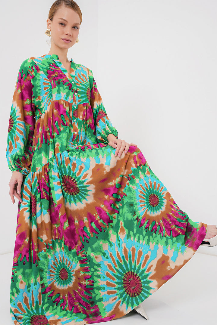 Bigdart Robe de hijab à motif authentique 2423 - Vert 9
