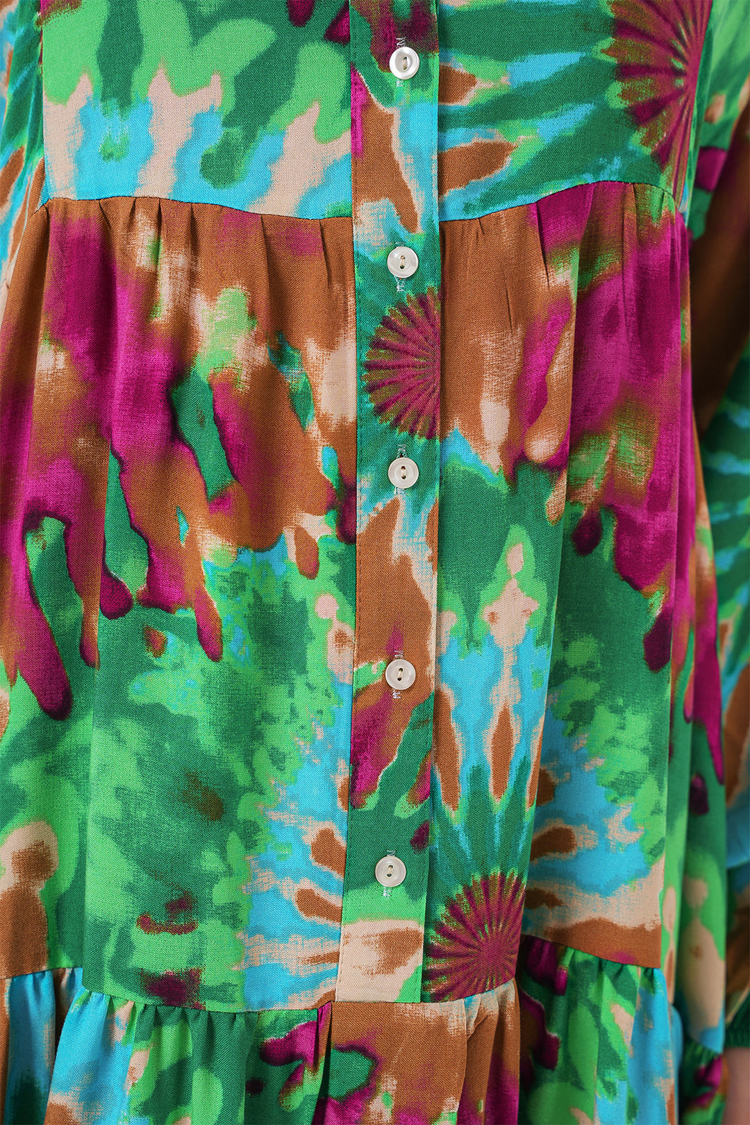 Bigdart Robe de modestie à motif authentique 2423 - Vert 9