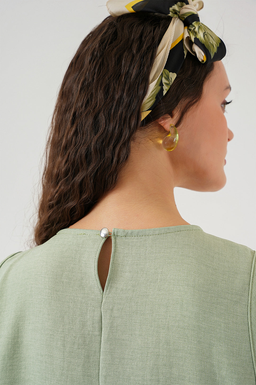 Bigdart Robe mini en lin 2444 - e.Vert
