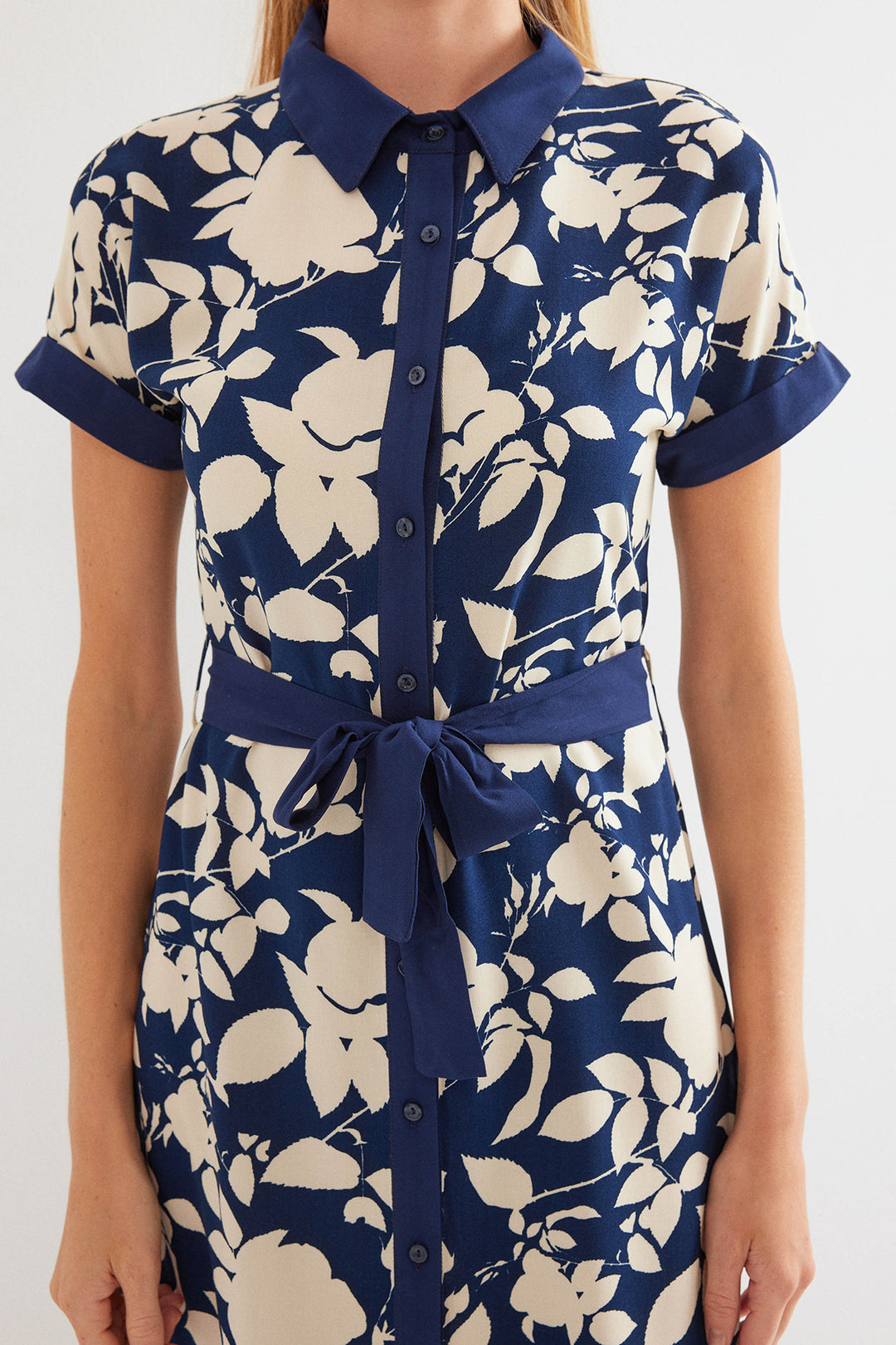 Bigdart Robe chemise à motifs 2455 - Bleu marine