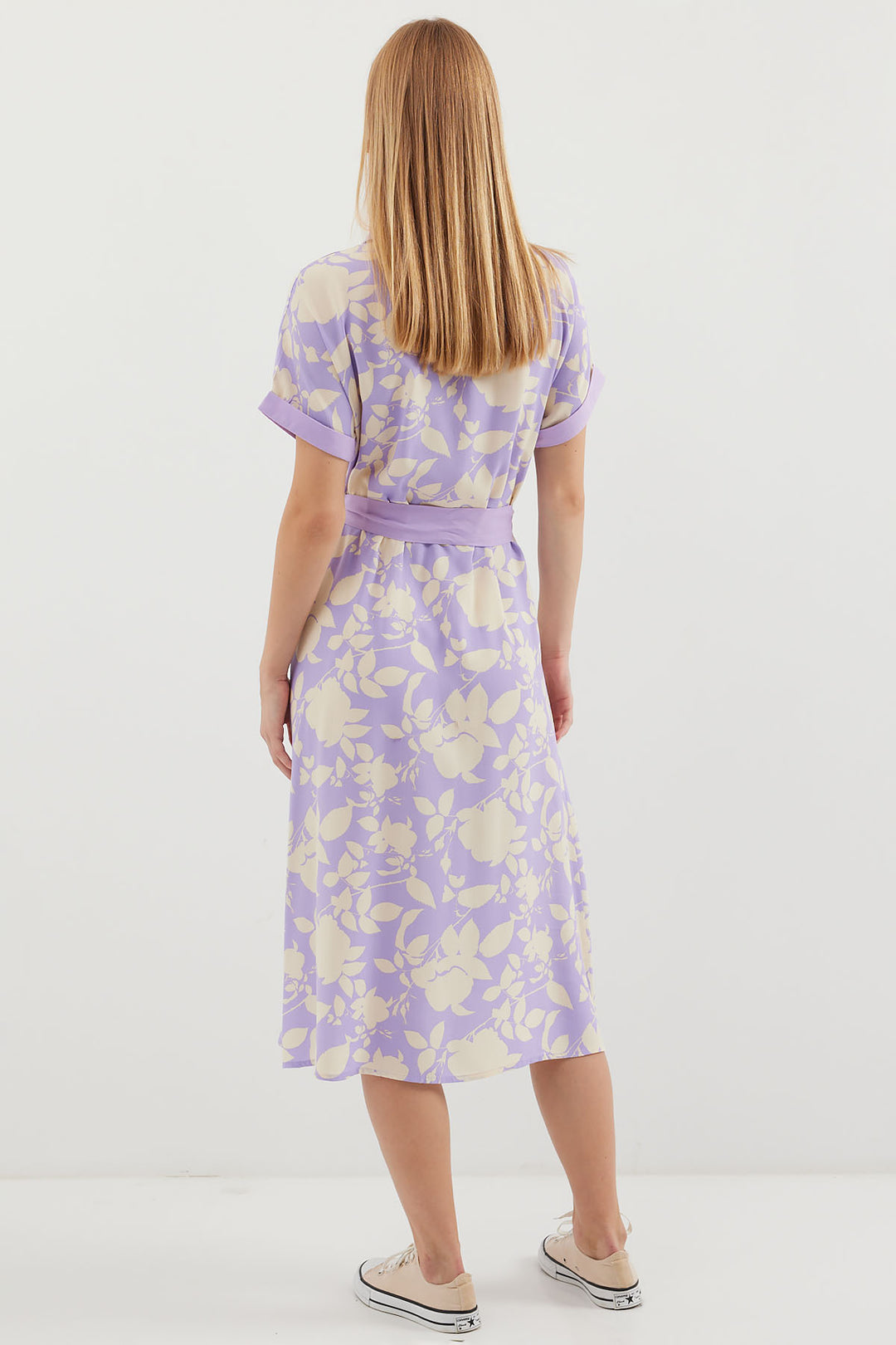 Bigdart 2455 Robe chemise à motifs - Lilas