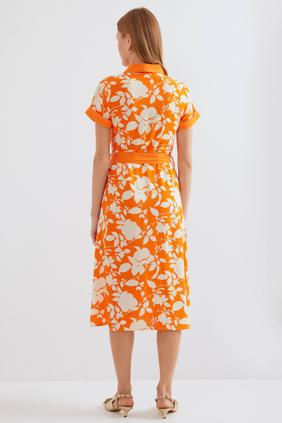 Bigdart Chemise robe imprimée 2455 - Orange