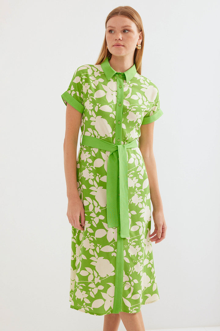 Bigdart 2455 Robe Chemise Imprimée - Vert