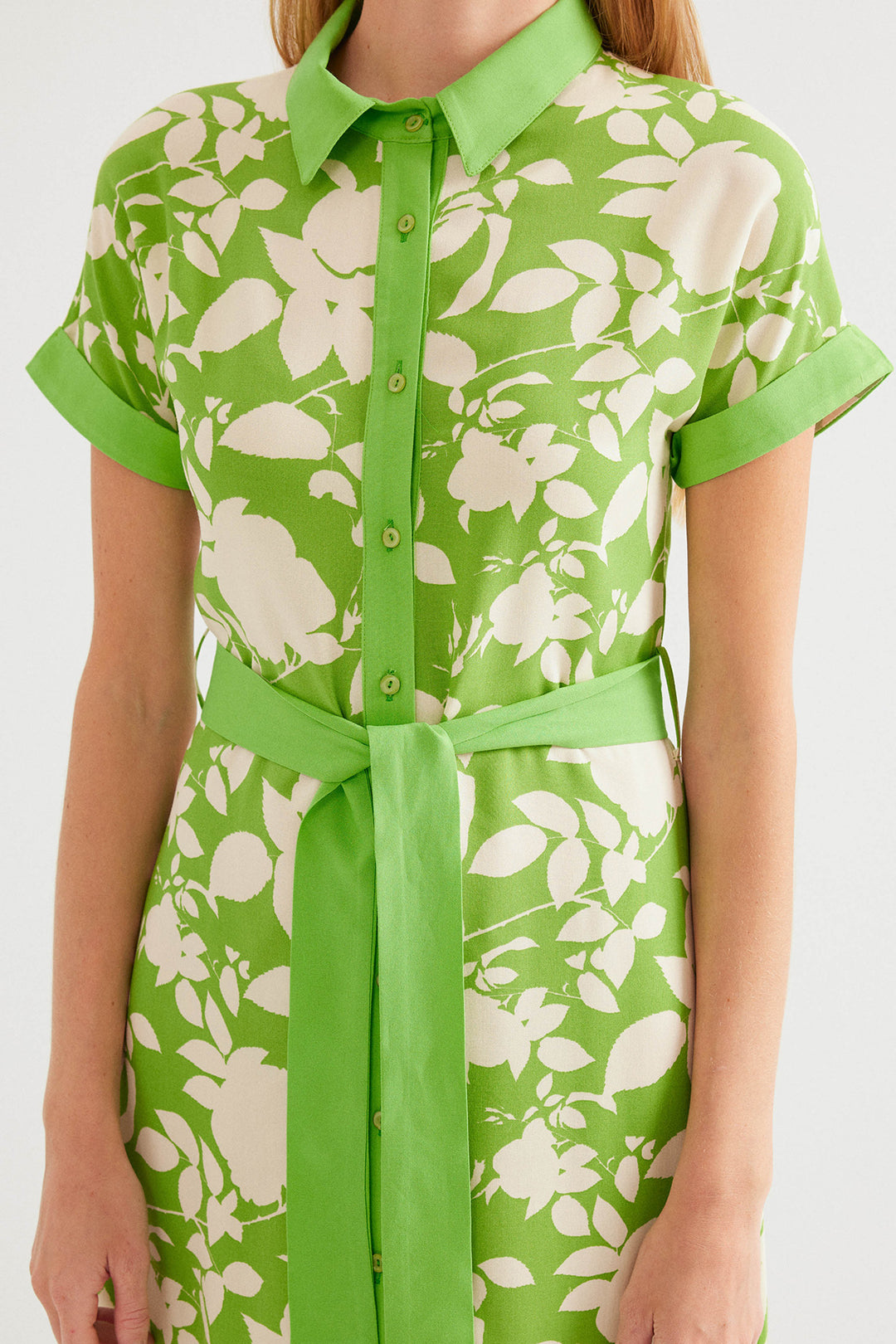 Bigdart 2455 Robe Chemise Imprimée - Vert
