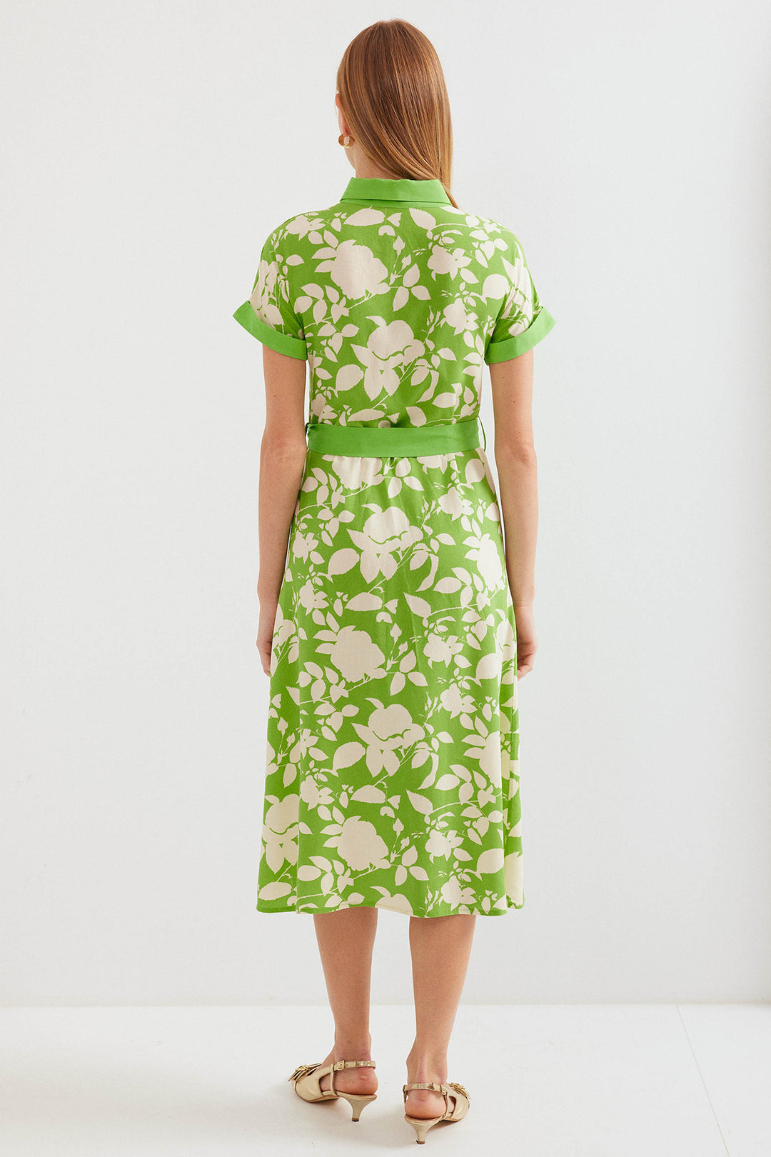 Bigdart 2455 Robe Chemise Imprimée - Vert