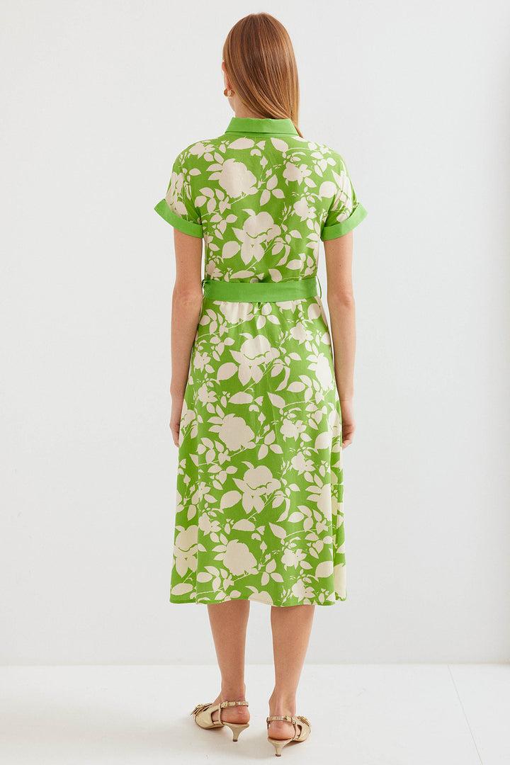 Bigdart 2455 Robe Chemise Imprimée - Vert
