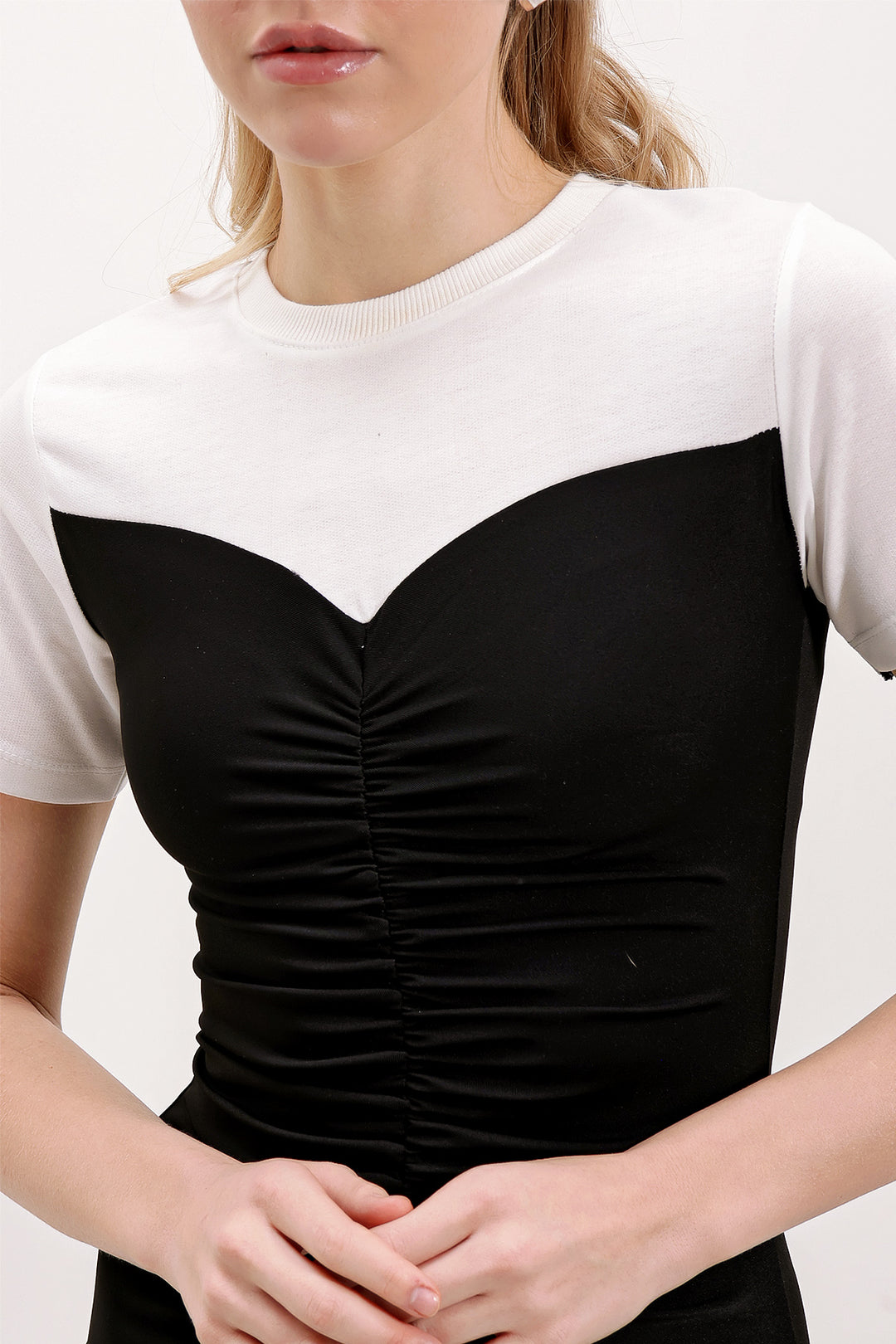 Bigdart 2472 Robe mini froncée - Noir