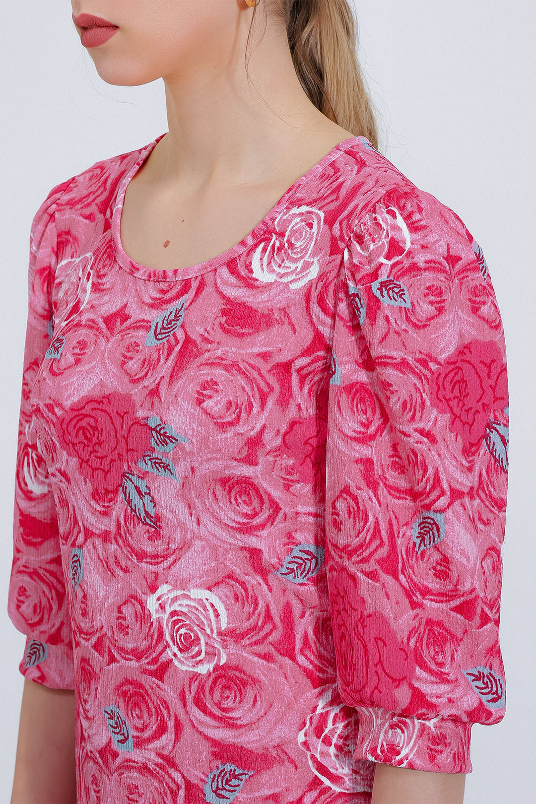 Bigdart Robe midi à motifs de rose grenade pour femme 2477