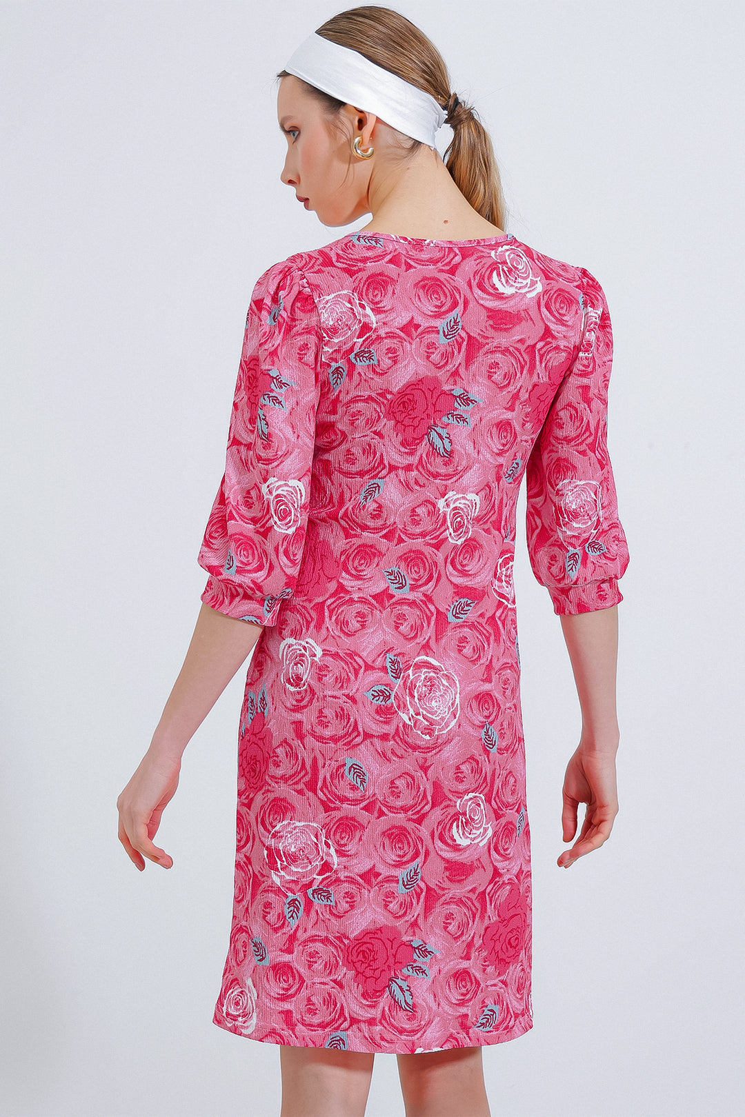 Bigdart Robe midi à motifs de rose grenade pour femme 2477