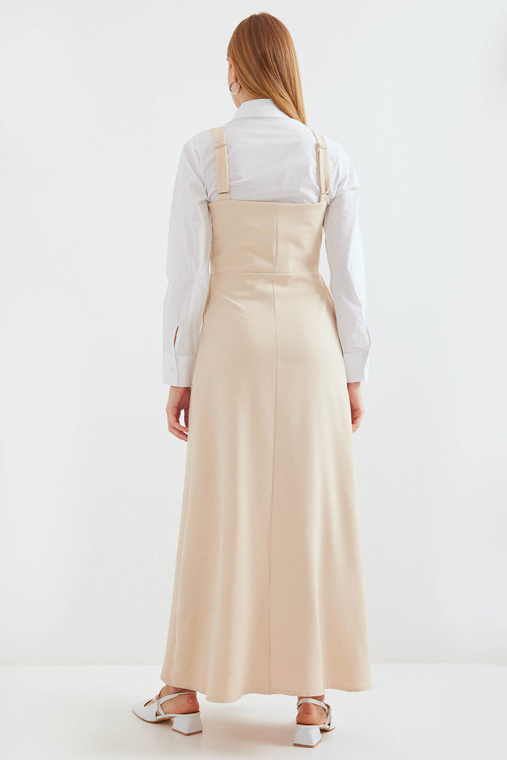 Bigdart 2490 Robe salopette longue - Crème