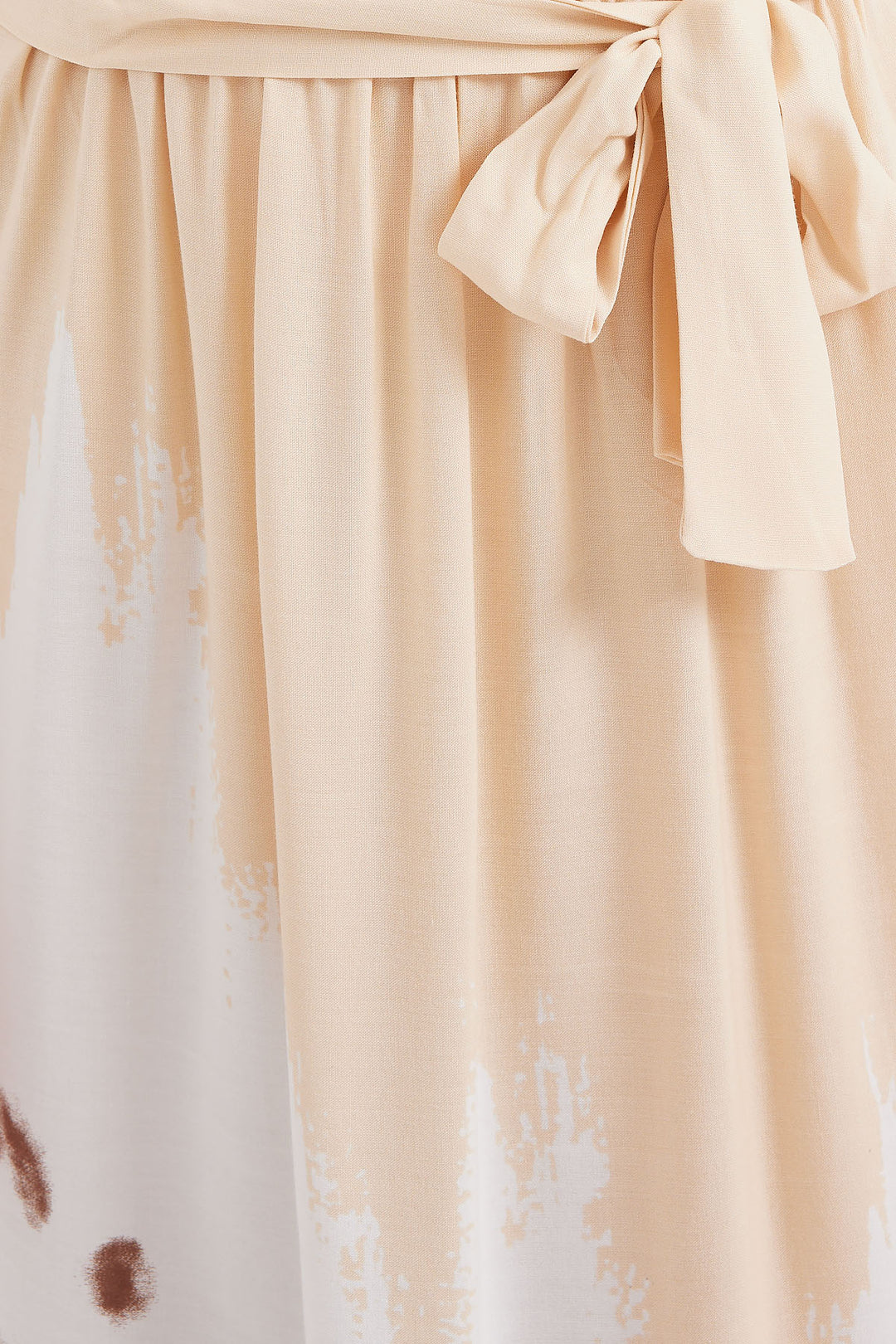 Bigdart 2504 Robe en viscose à manches courtes à motifs - Crème