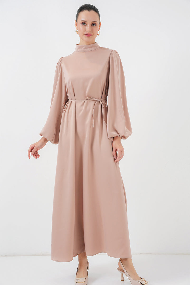 Bigdart Robe de Soirée en Satin 2510 - Biscuit