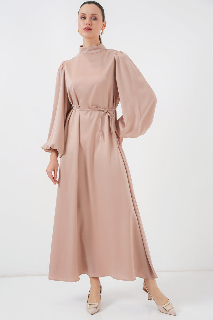 Bigdart Robe de Soirée en Satin 2510 - Biscuit
