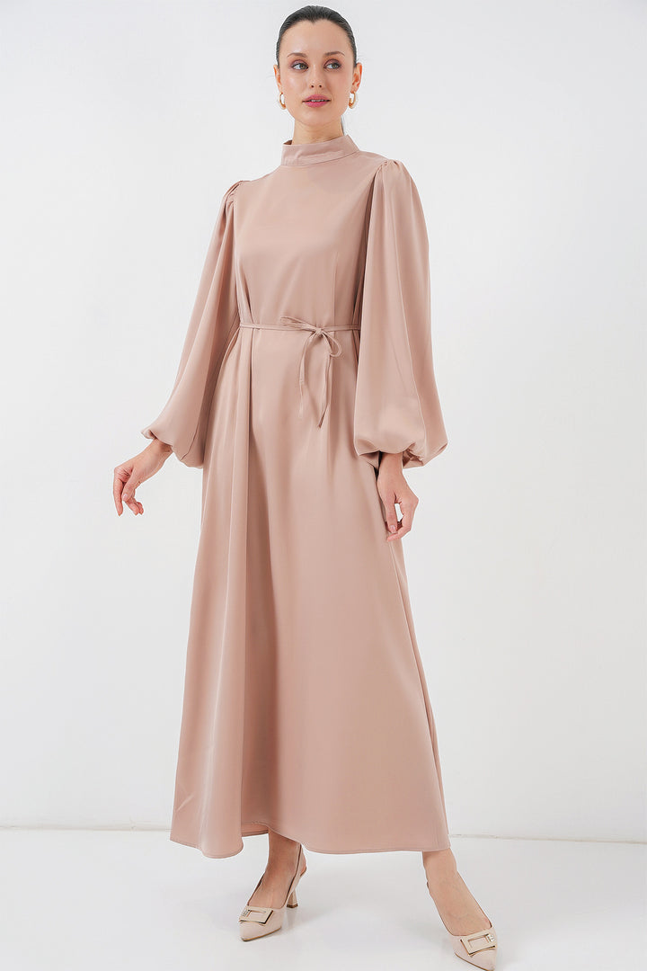 Bigdart Robe de Soirée en Satin 2510 - Biscuit