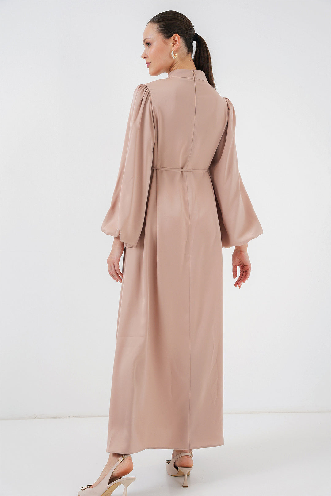 Bigdart Robe de Soirée en Satin 2510 - Biscuit