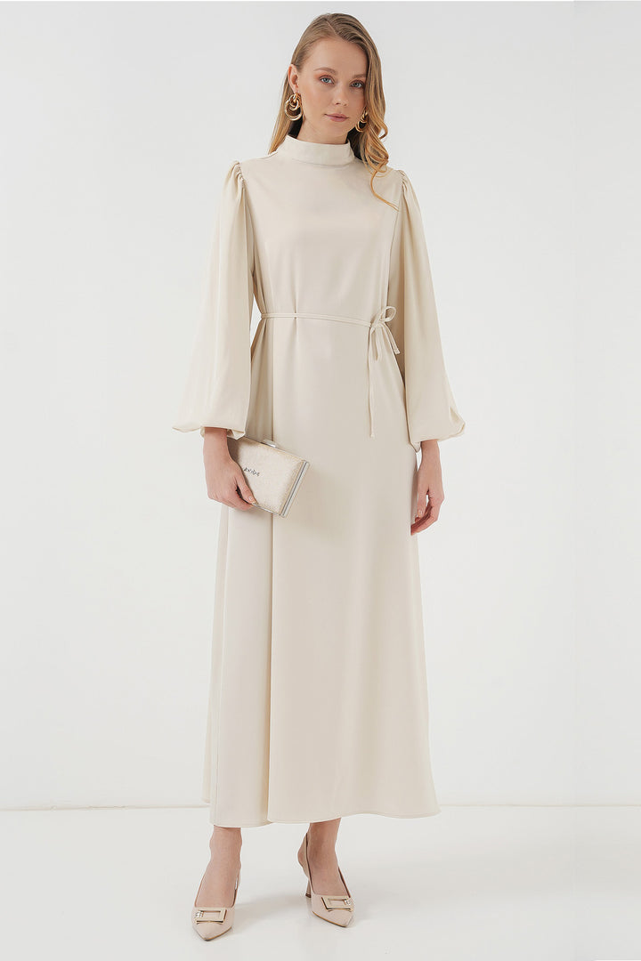 Bigdart 2510 Robe de soirée en satin - Écru