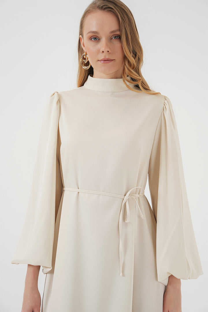 Bigdart 2510 Robe de soirée en satin - Écru