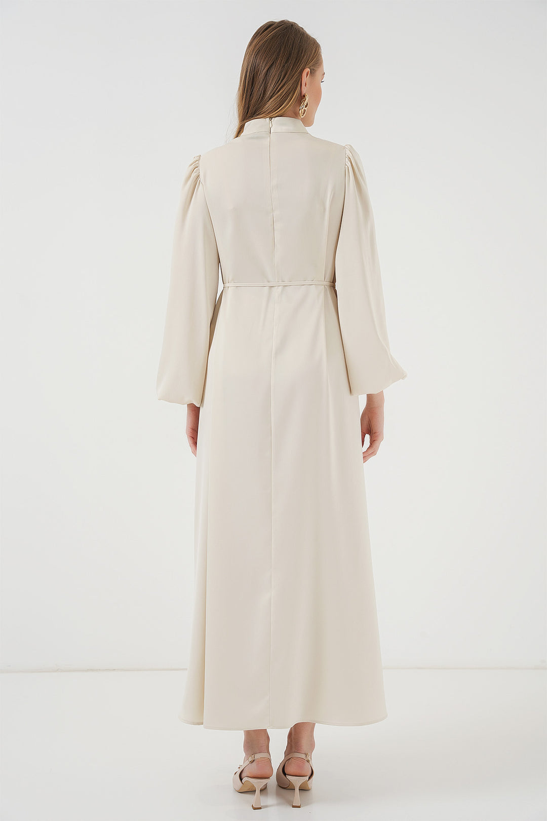 Bigdart 2510 Robe de soirée en satin - Écru