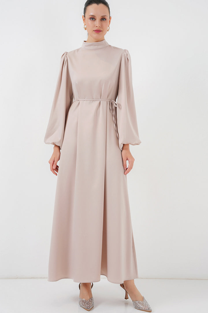 Bigdart 2510 Robe de soirée en satin - Crème