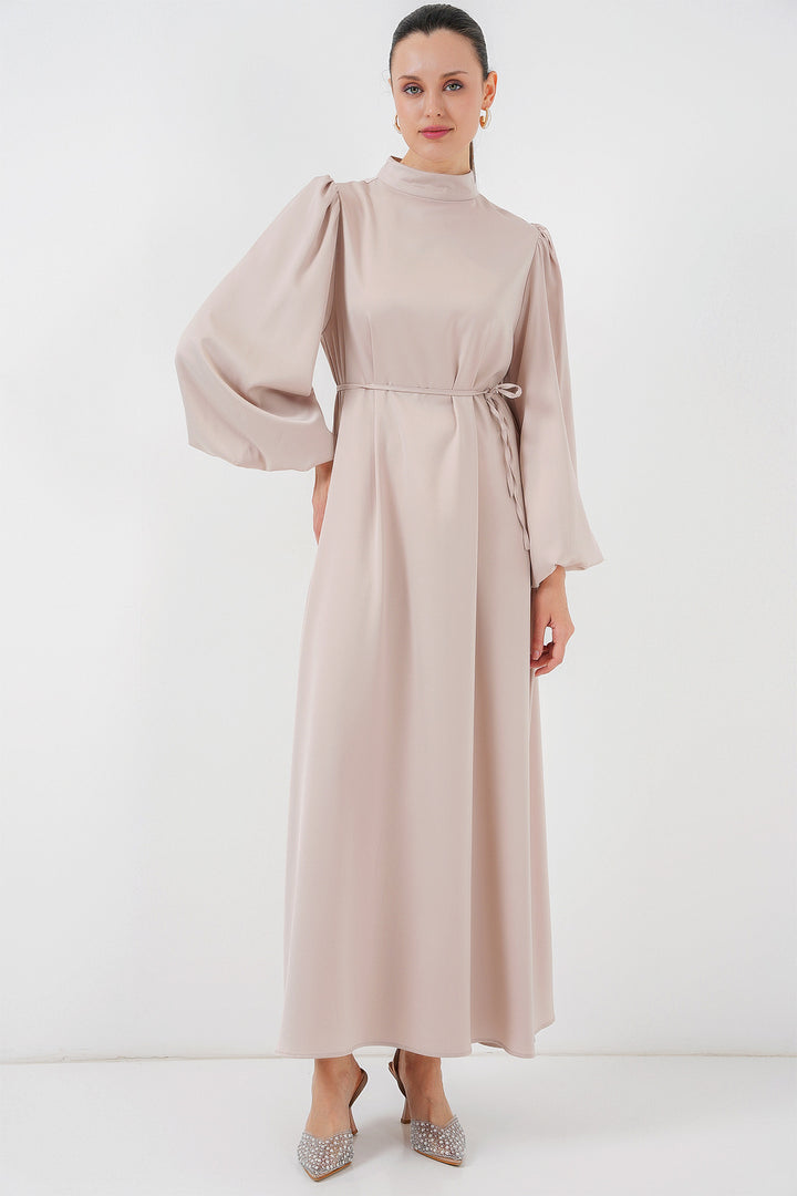 Bigdart 2510 Robe de soirée en satin - Crème