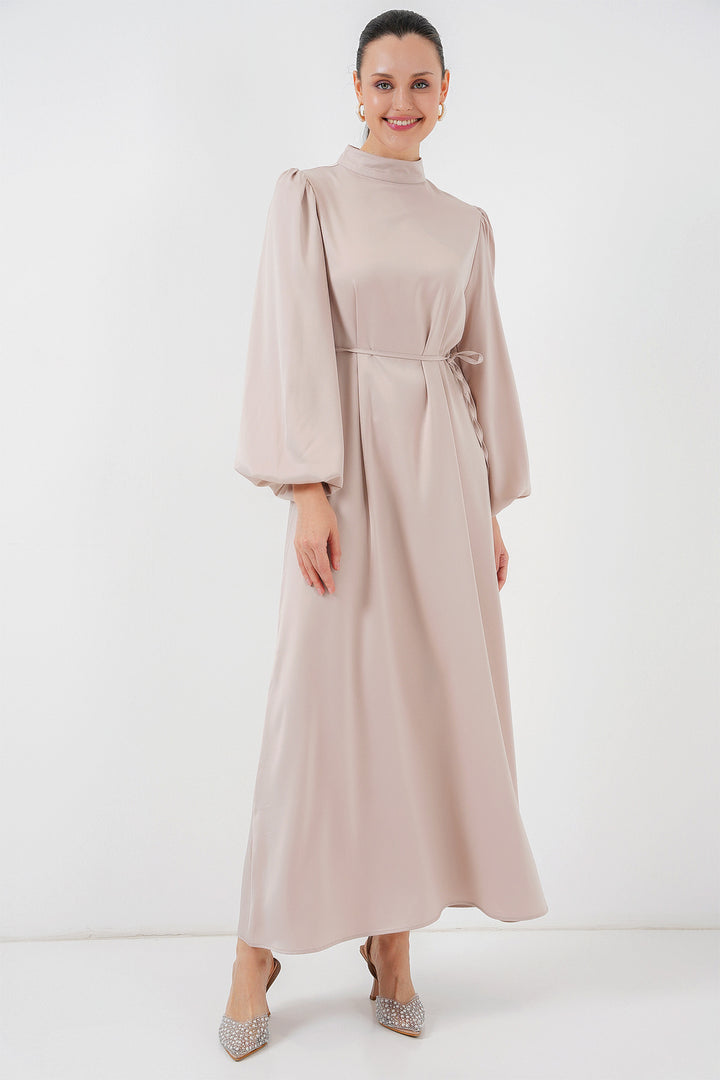 Bigdart 2510 Robe de soirée en satin - Crème