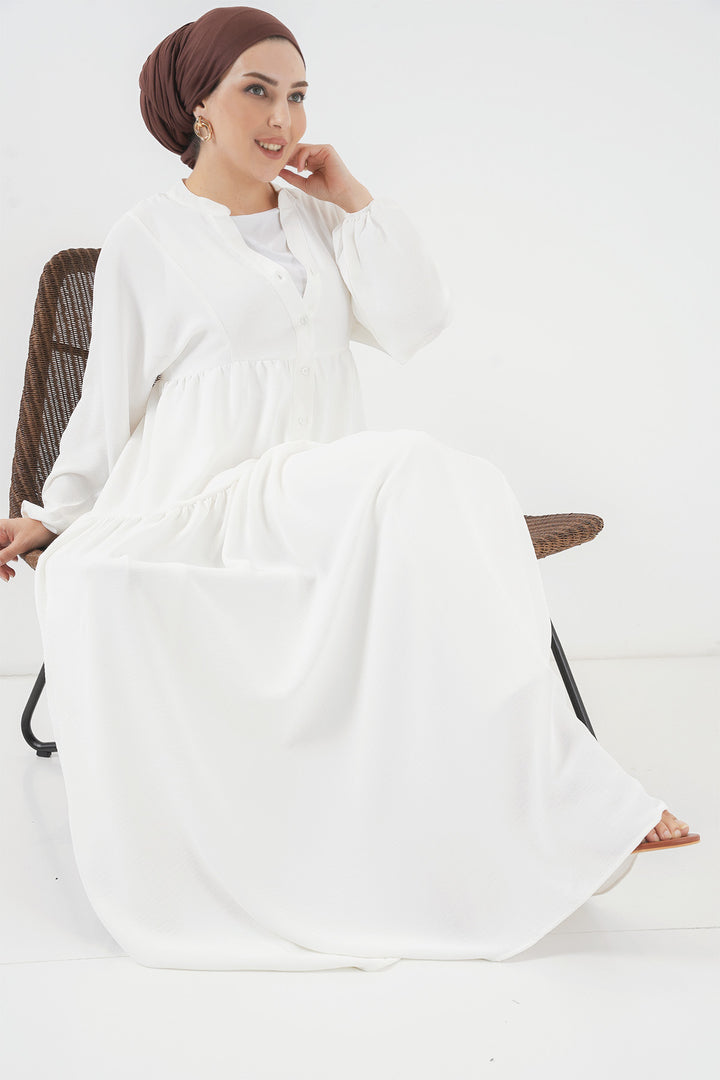 Bigdart Robe de hijab longue pour femmes 2527 - Blanc