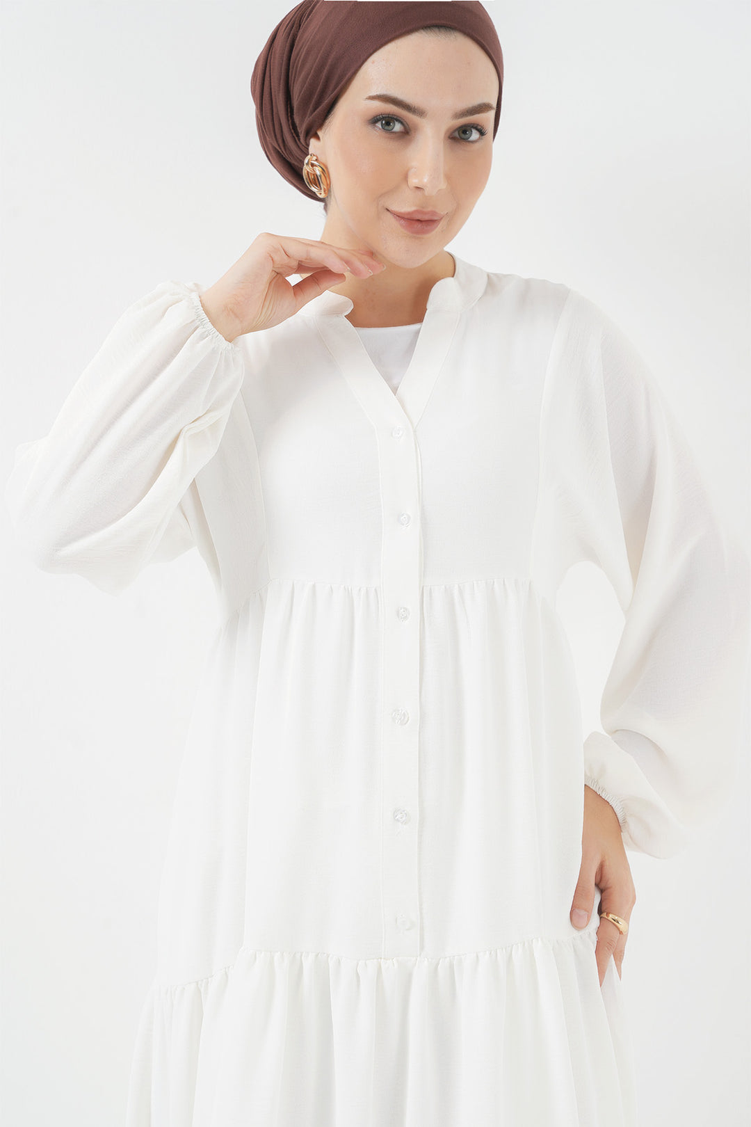 Bigdart Robe de hijab longue pour femmes 2527 - Blanc