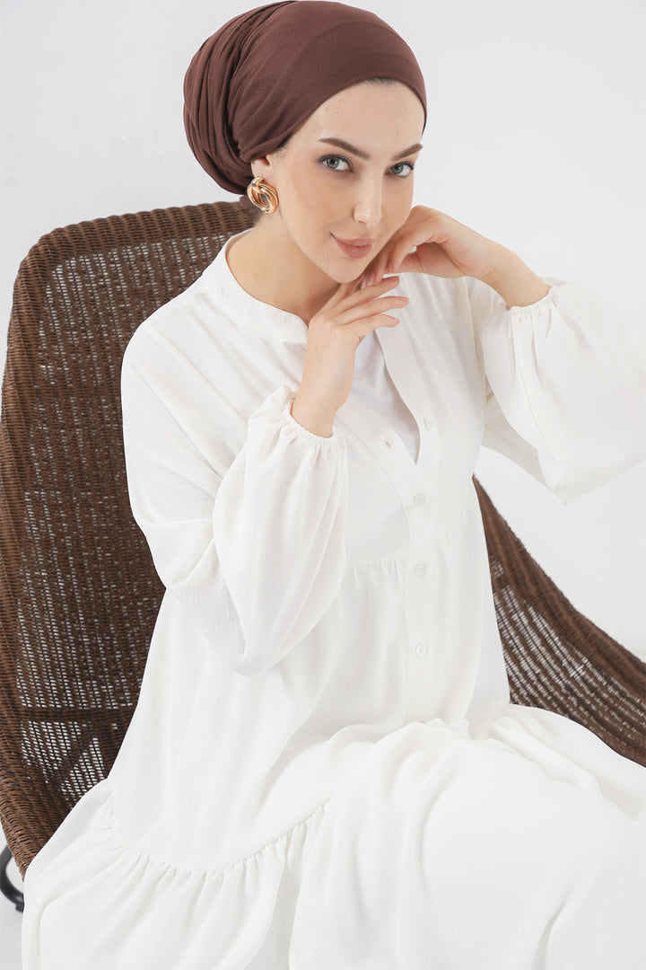 Bigdart Robe de hijab longue pour femmes 2527 - Blanc