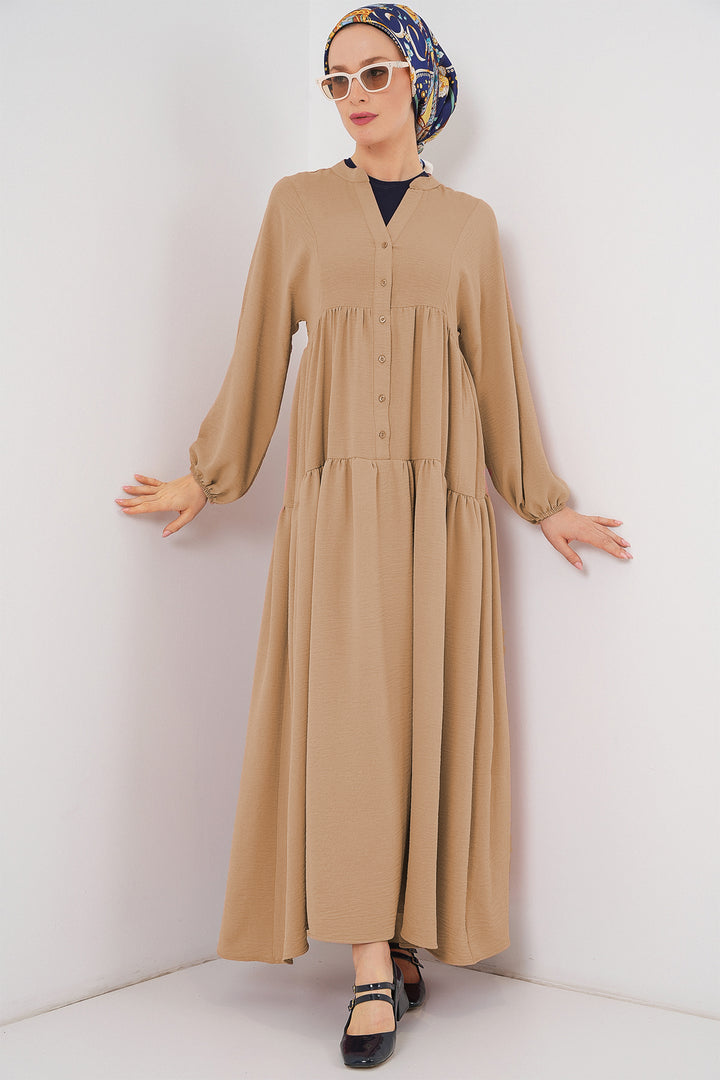 Bigdart Robe longue de mode pour femme 2527 - Biscuit