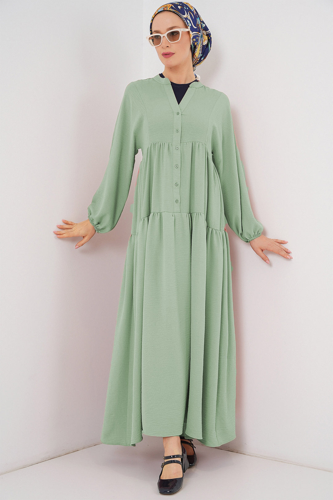 Bigdart Robe longue de hijab pour femmes 2527 - Vert clair