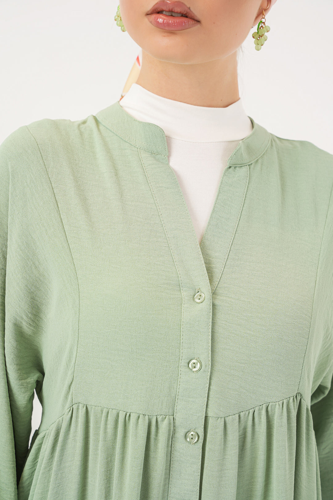 Bigdart 2527 Robe longue de hijab pour femme - e.Vert