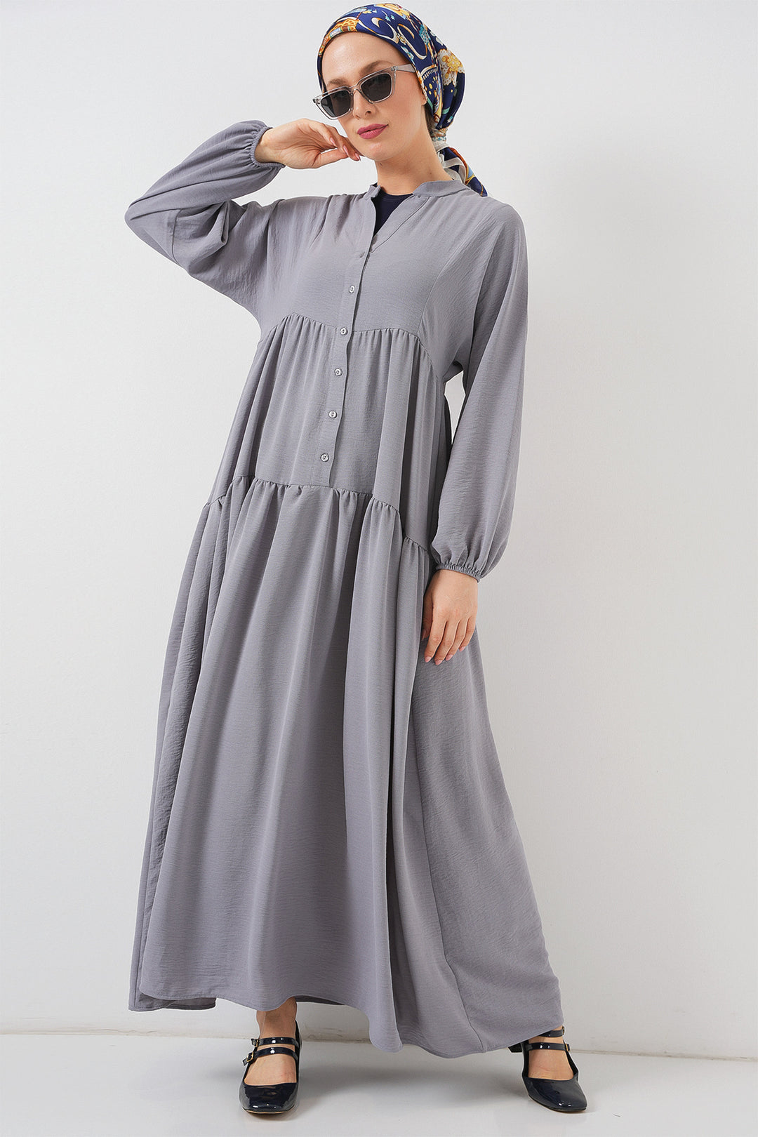 Bigdart Robe longue femme en hijab 2527 - Gris