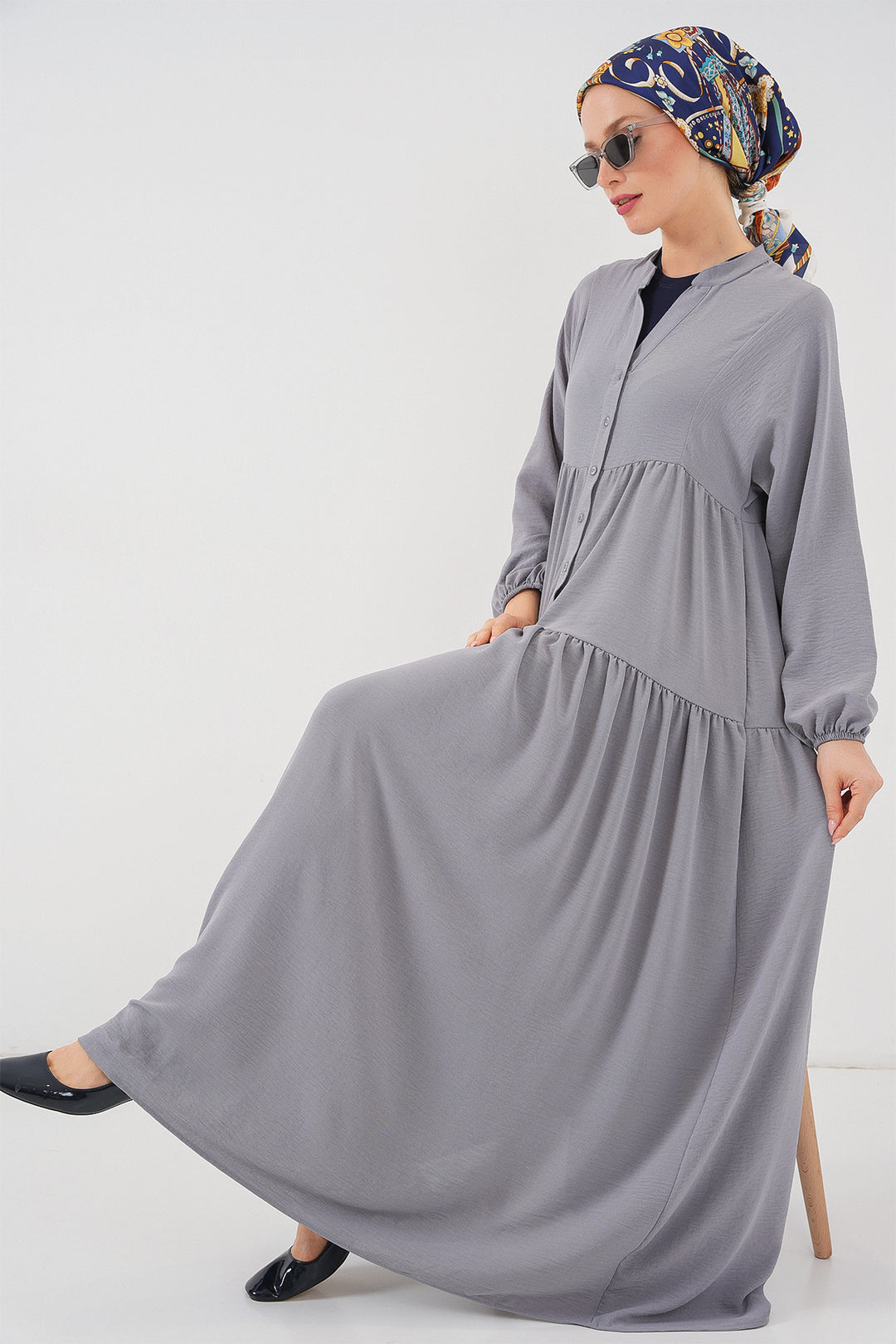 Bigdart Robe longue femme en hijab 2527 - Gris