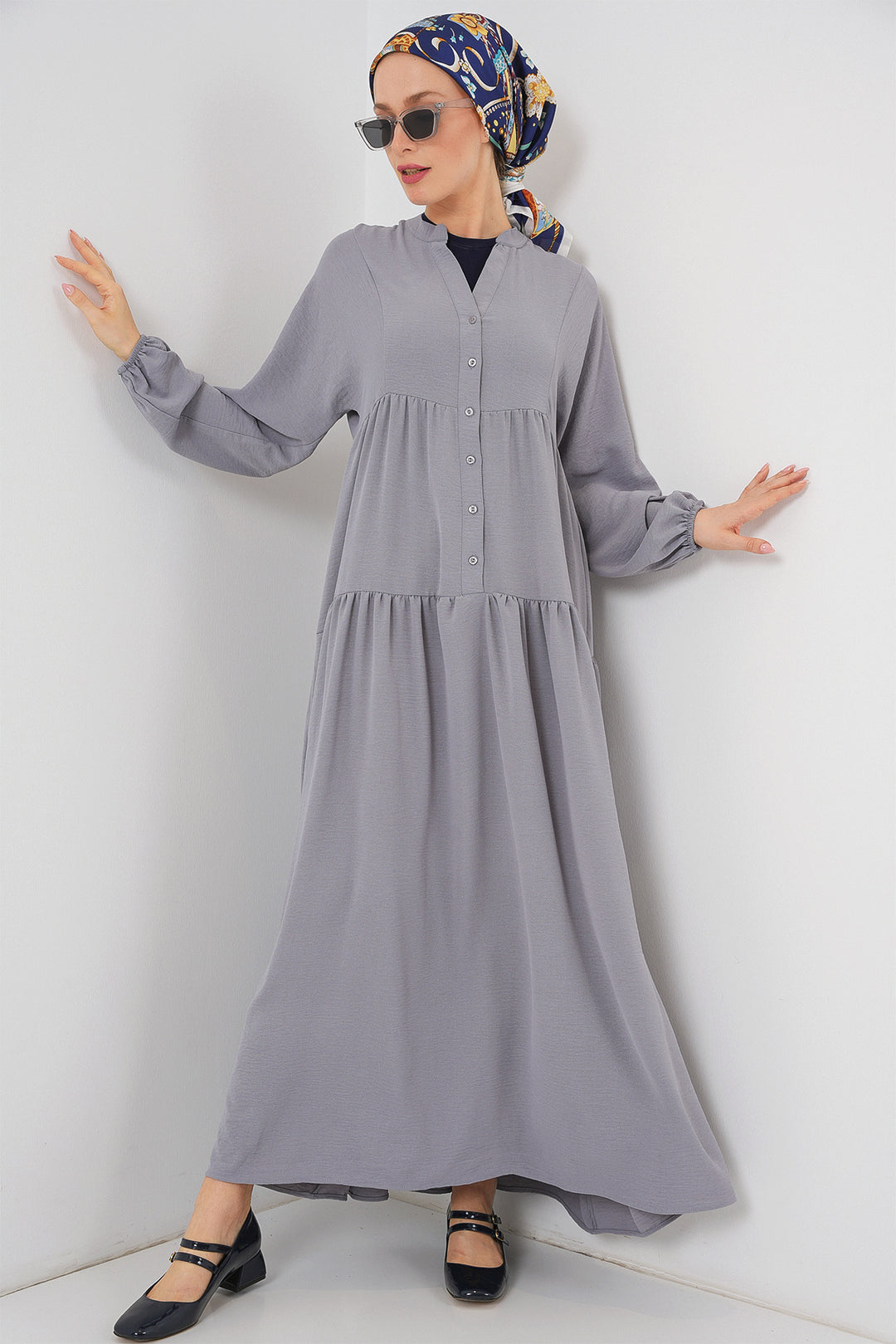 Bigdart Robe longue femme en hijab 2527 - Gris