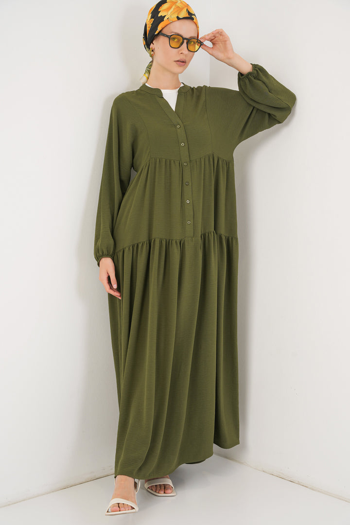 Bigdart Robe longue modeste pour femme 2527 - Kaki