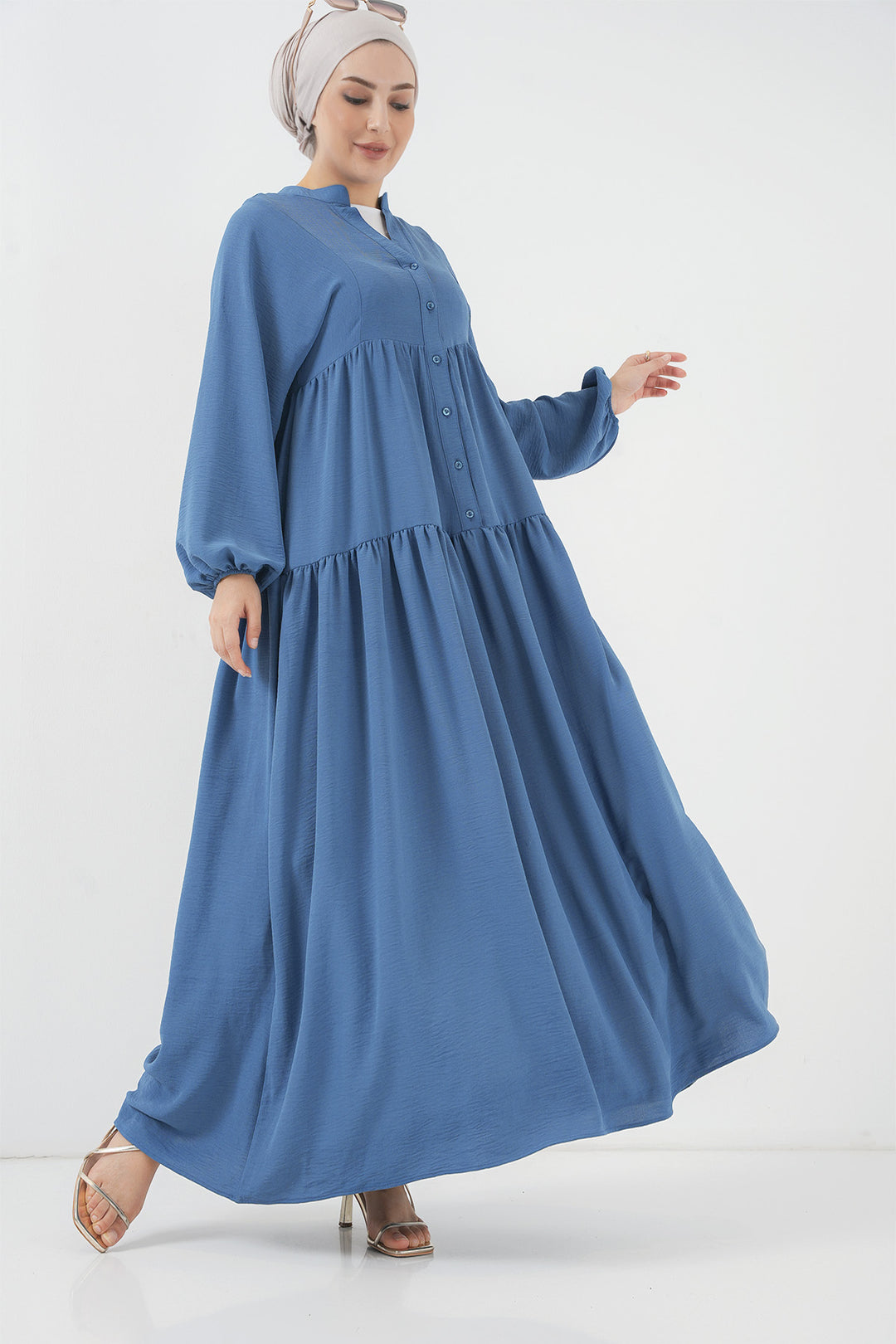 Bigdart 2527 Robe longue de hijab pour femme - Indigo