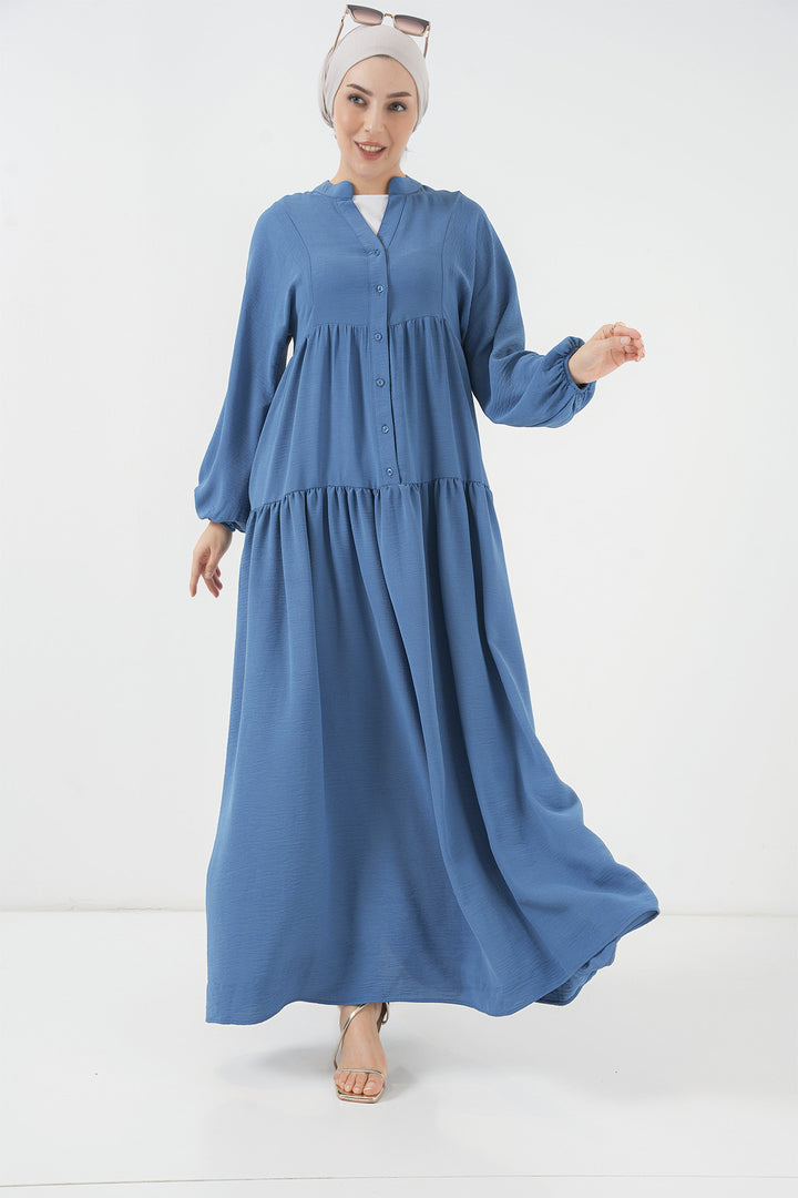 Bigdart Robe longue de hijab pour femme 2527 - Indigo