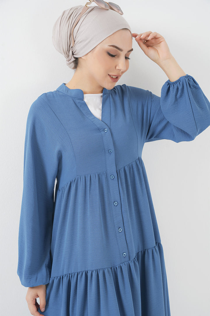 Bigdart 2527 Robe longue de hijab pour femme - Indigo