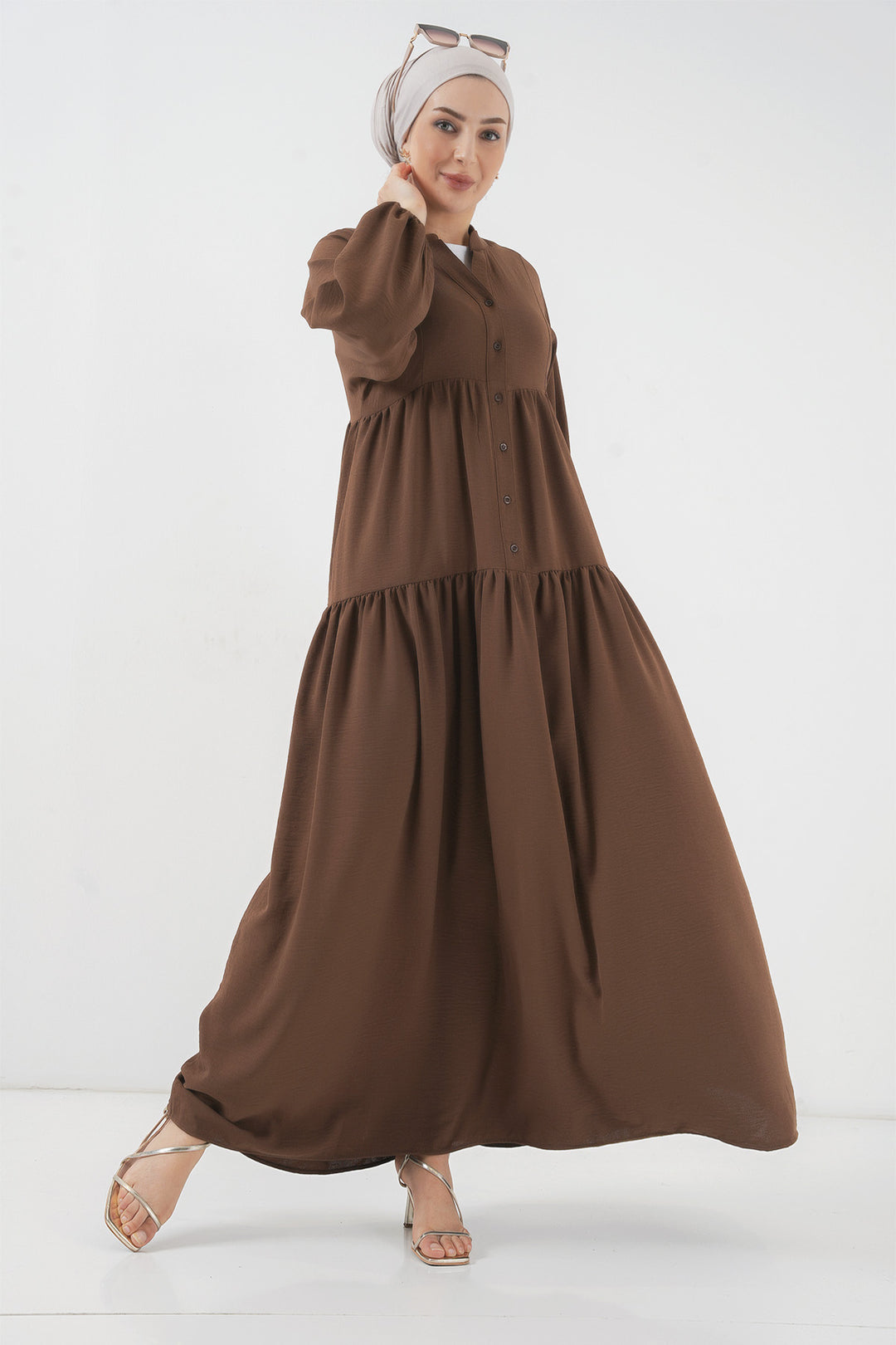 Bigdart Robe longue de hijab pour femme 2527 - Marron