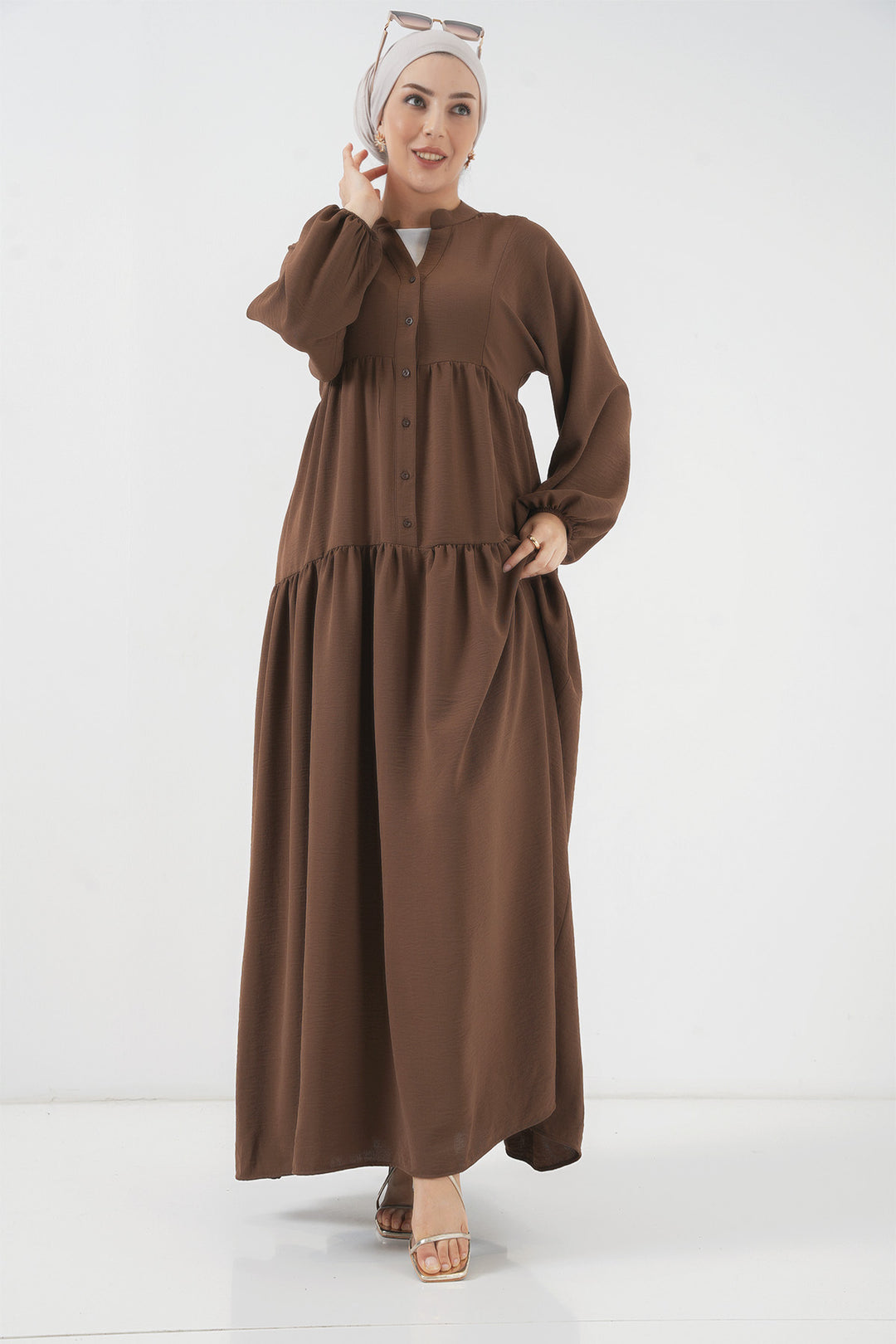 Bigdart 2527 Robe longue de hijab pour femme - Marron
