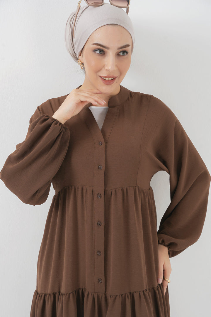 Bigdart Robe longue de hijab pour femme 2527 - Marron