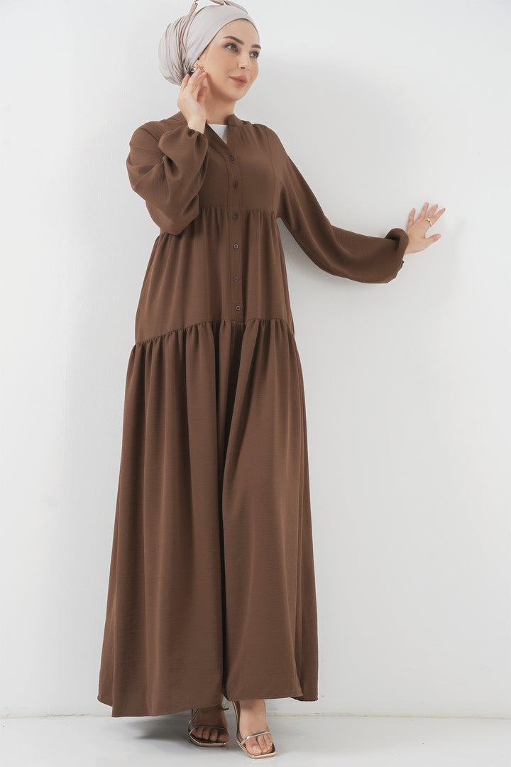Bigdart 2527 Robe longue de hijab pour femme - Marron