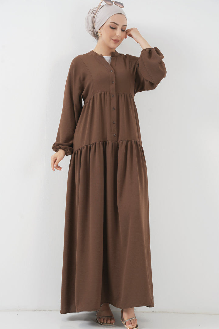 Bigdart 2527 Robe longue de hijab pour femme - Marron
