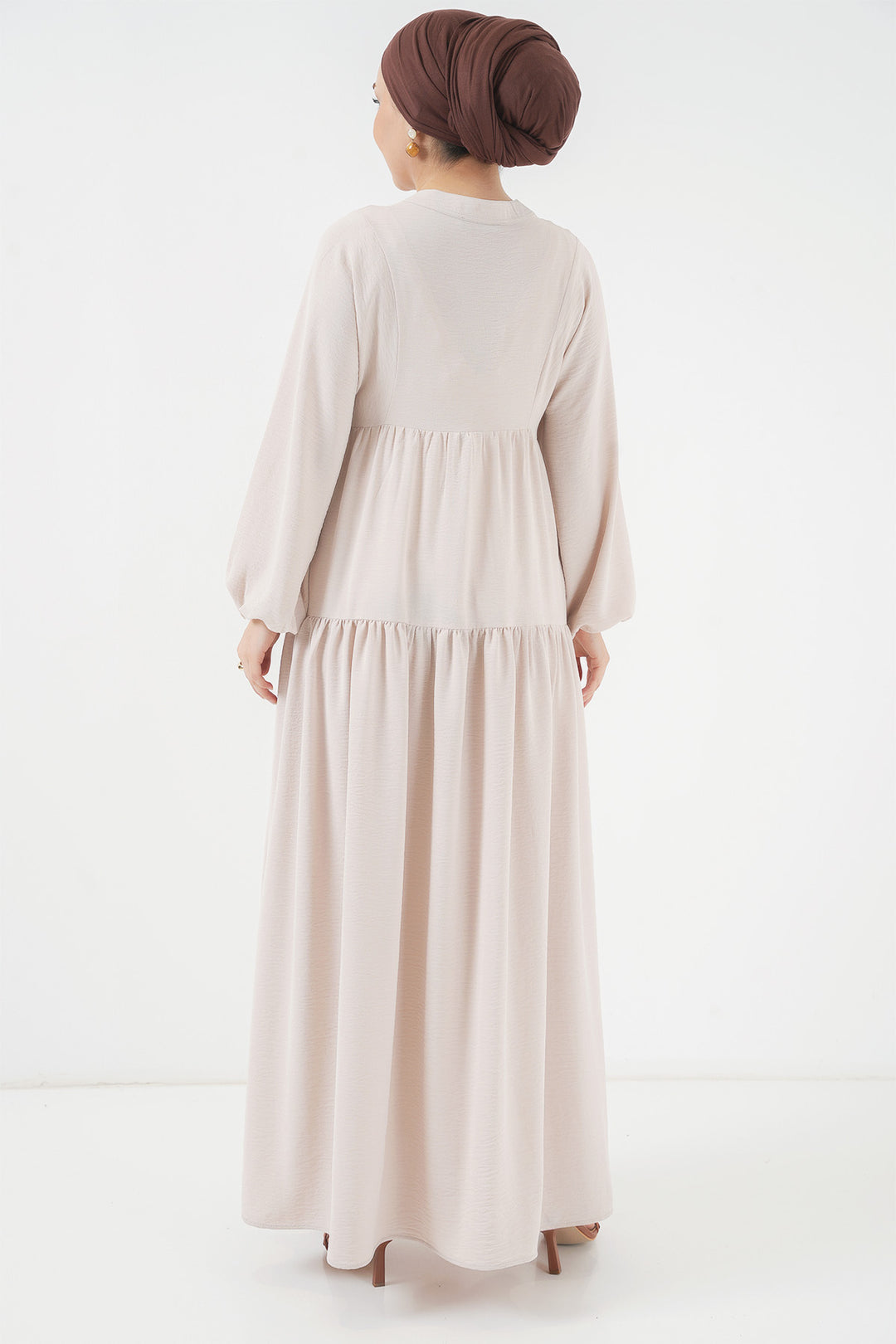 Bigdart 2527 Robe Longue Femme Modeste - Crème