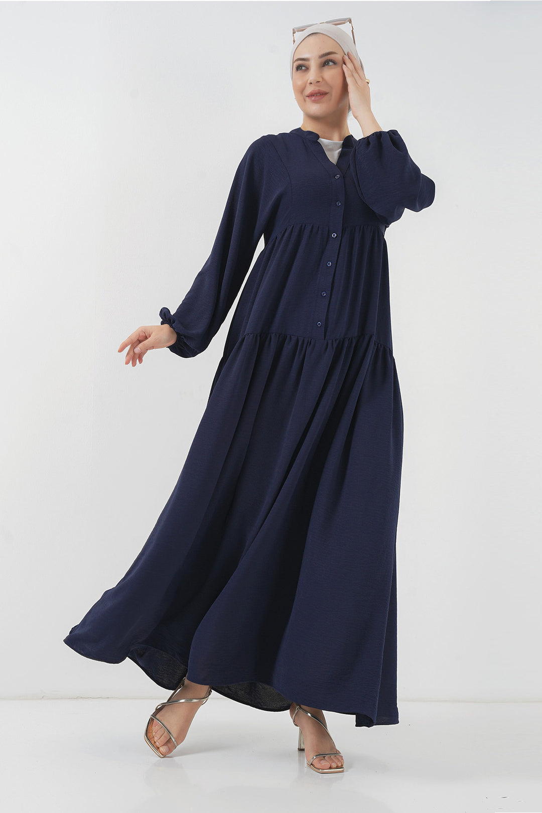 Bigdart 2527 Robe Longue Femme Modeste - Bleu marine