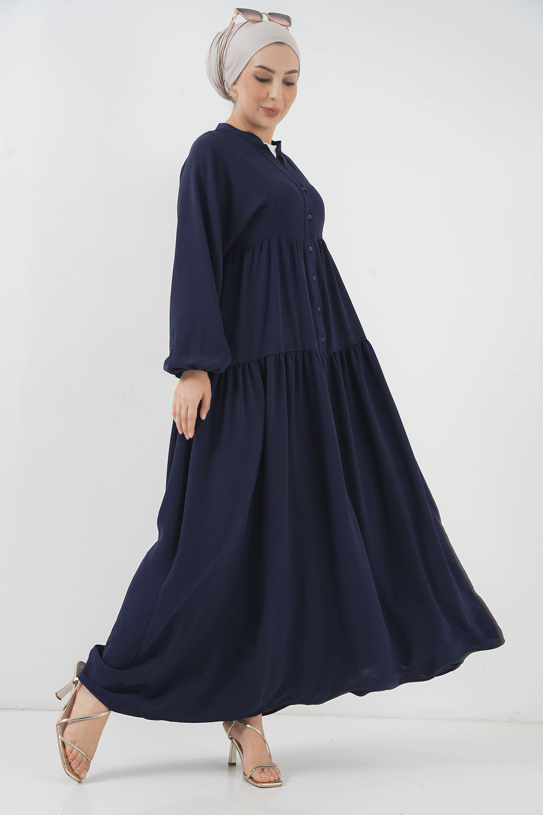 Bigdart 2527 Robe Longue Femme Modeste - Bleu marine