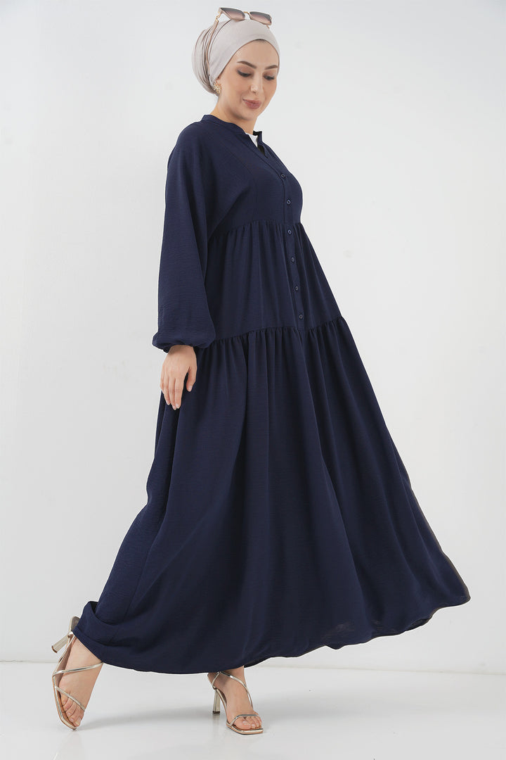 Bigdart 2527 Robe Longue Femme Modeste - Bleu marine