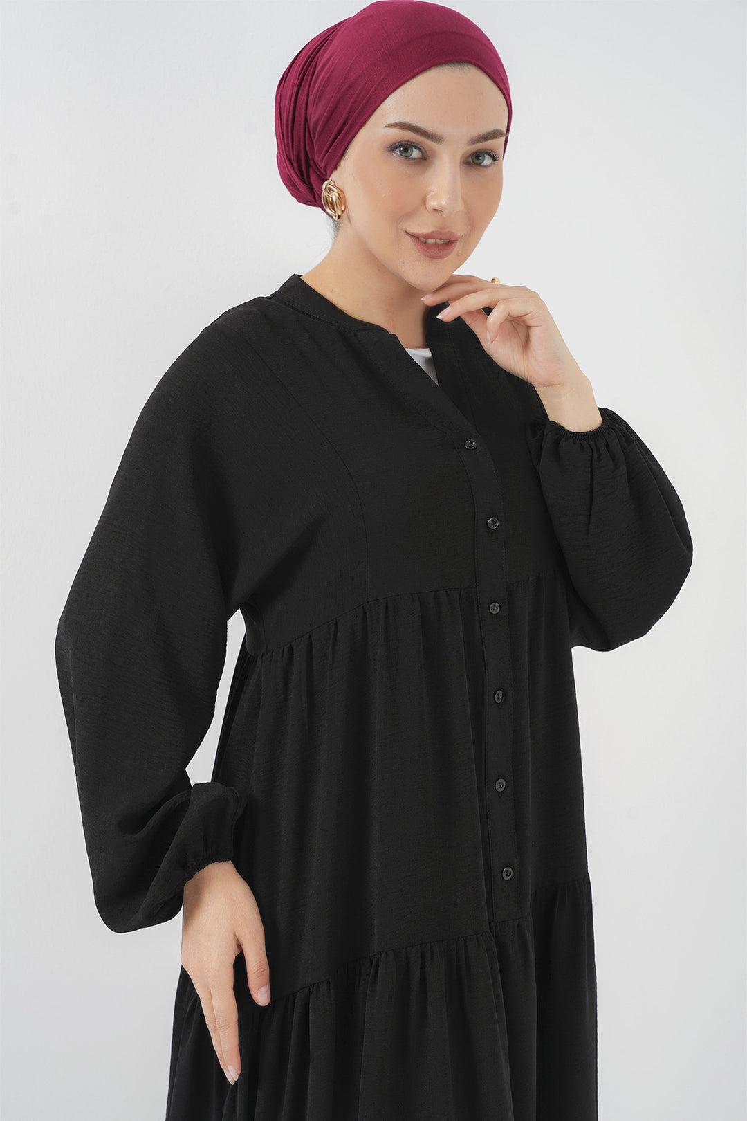 Bigdart 2527 Robe longue de hijab pour femme - Noir