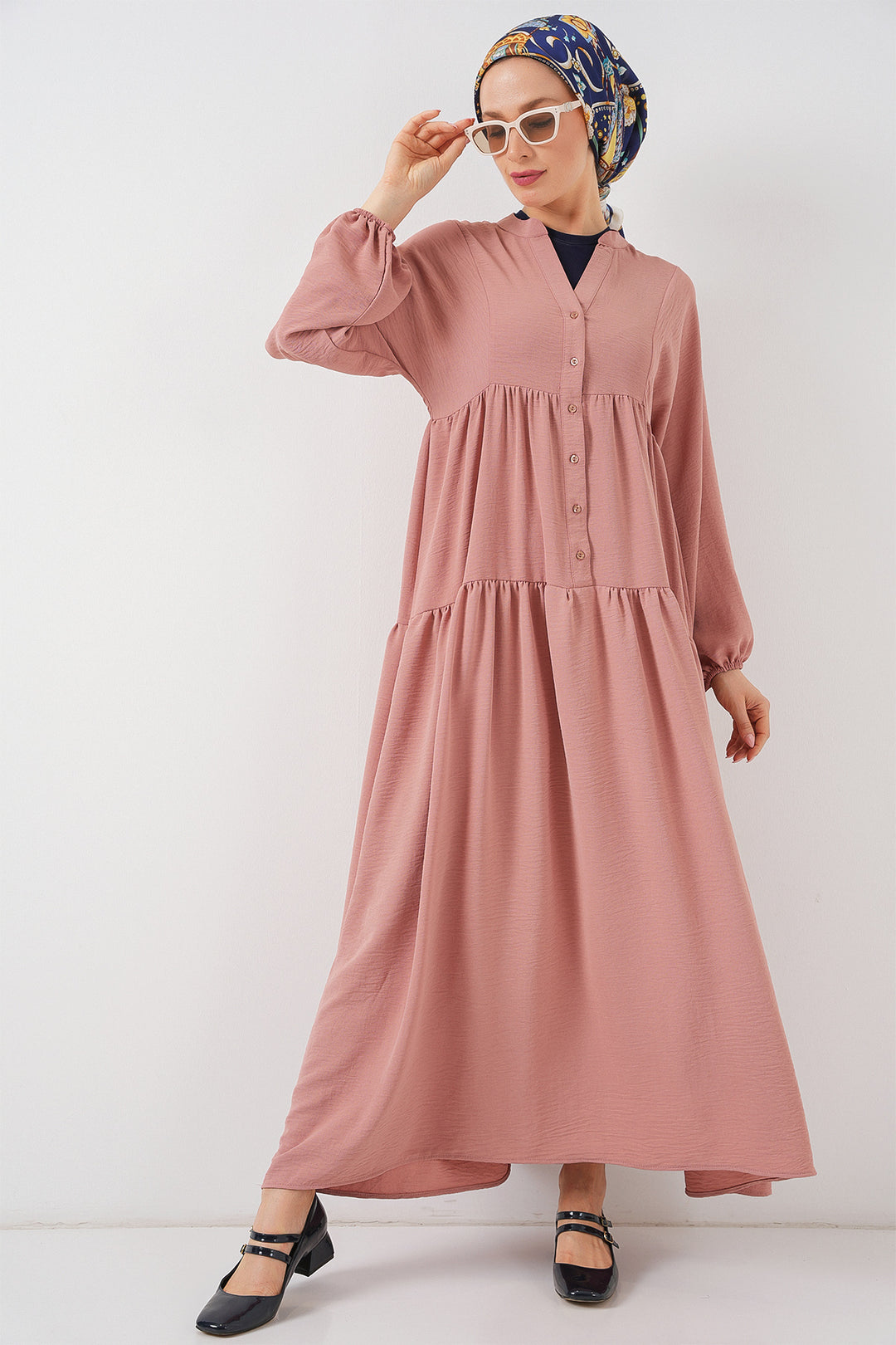 Bigdart Robe longue femme en hijab 2527 - Saumon