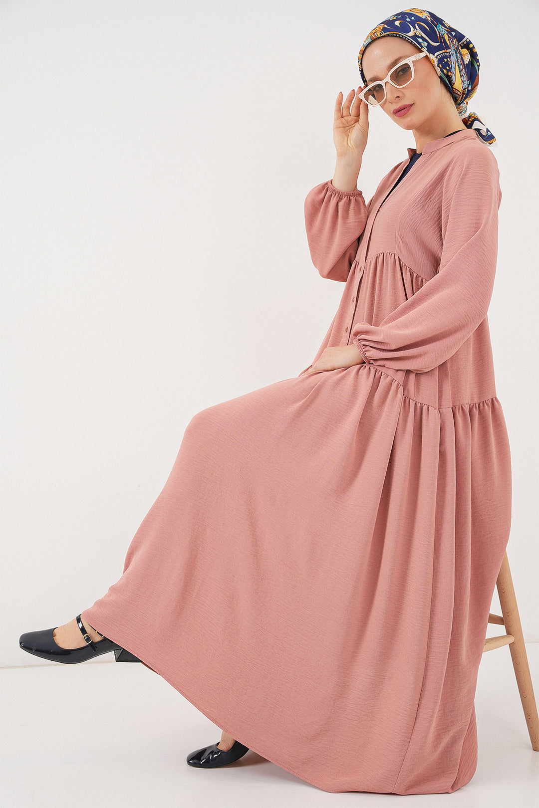 Bigdart Robe longue femme en hijab 2527 - Saumon